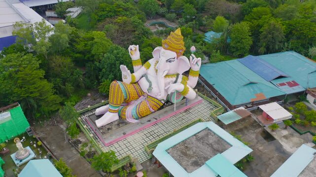Ganesha god statue temple in Thailand.