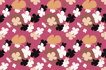 Flowers Seamless Pattern Little Floral Liberty Seamless Texture Background. Spring, Summer Romantic Blossom Flower Garden Seamless Pattern for Your Designs