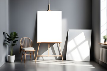 Empty picture in art studio