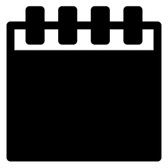 calendar glyph icon  vector illustration isolated on white background