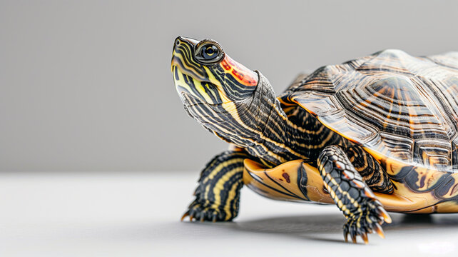 A turtle&rsquo;s vibrant shell patterns are showcased. The close-up reveals nature&rsquo;s intricate artistry.