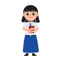 Standing Girl Student