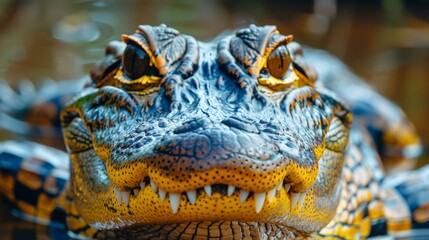 Fototapeta premium Close-up of a Crocodile's Head