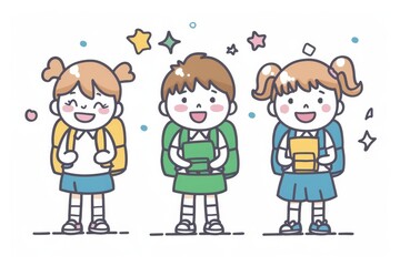 illustration of a kids on a white background