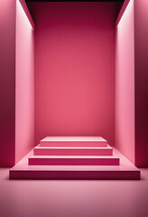 Obraz premium Pink Podium Stage for Product Display