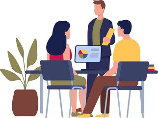 Business Team Work Briefing