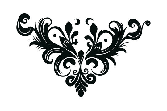 recommend clip art: Decorative corners and dividers frame silhouette vector illustration. Funky Decor Spear Divider and Frame Banners. Decorative elements