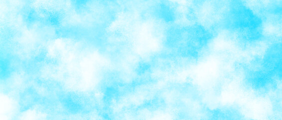 creative brush painted aquarelle light sky blue background, blurred and grainy Blue powder explosion, watercolor abstract grunge blue paper texture painting background, Natural and cloudy fresh sky.
