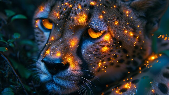 Cheetah with Fireflies