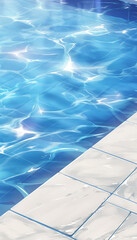 Obraz premium 光が差し込むプール Generative AI