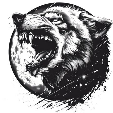 recommend clip art: Tribal Wolf Head Logo. Tattoo Design. Animal Stencil Vector Illustration