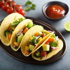 Indian Masala papad tacos made in the style of mexican taco