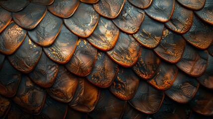 Intricate Scaly Texture, Vintage Leather Design