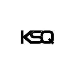 ksq lettering initial monogram logo design