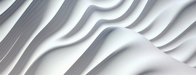 Wavy volumetric abstract monochrome pattern. Vector illustration	