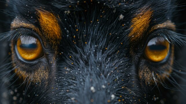 Intense Eyes of a Wolf