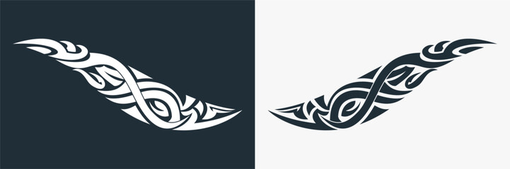 tribal tatoo wings background heritage art and cultural symbols