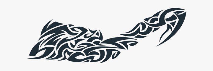 Fototapeta premium tribal tatoo background praying mantis arm