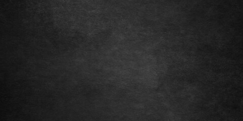 Old wall stone for dark black distressed grunge background wallpaper. rough concrete wall. Abstract black stone wall texture grunge rock surface. dark gray background backdrop. wide panoramic banner.