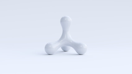 white massage knob object on white background