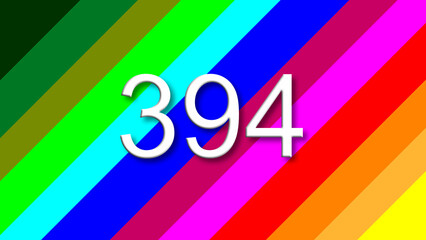 394 colorful rainbow background year number