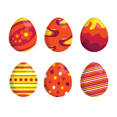 Colorful lava decorative easter eggs collection