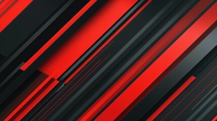 Fototapeta premium Abstract Red and Black Diagonal Stripes Background