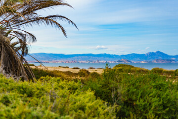 Fototapeta premium Coastal landscape with Alicante city, Spain