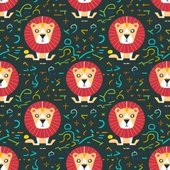 seamless pattern with lions