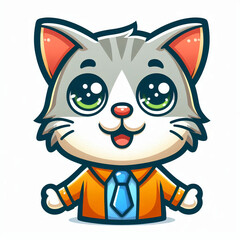 Obraz premium Friendly teacher in cartoon style