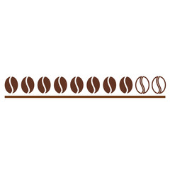 Coffee Bean Strength Icon Chart