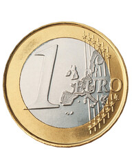 one euro coin isolated