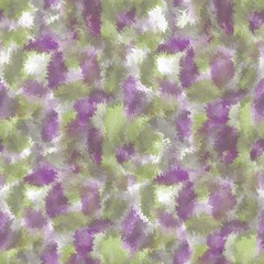 Seamless abstract textured pattern. Simple background in purple, green, grey, white. Digital brush strokes background. Design for textile fabrics, wrapping paper, background, wallpaper, cover.