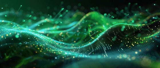 Abstract Green Bokeh Background.