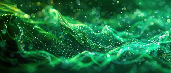 Abstract Green Bokeh Background