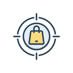 Color illustration icon for target