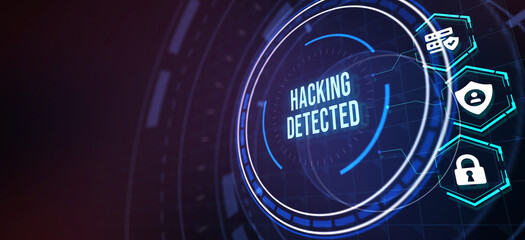 Hacking Detected. Concept meaning activities that seek to compromise affairs are exposed Entering New Programming Codes. 3d illustration