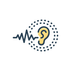 Color illustration icon for hearing content