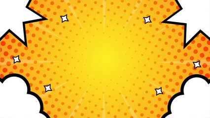 Trendy colorful background in comic pop art comic style, Freehand drawn comic book bubble cartoon fun