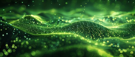 Abstract Green Bokeh Background.