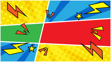 Comic pop art cloud bubble Funny speech bubble Trendy Colorful retro vintage background in pop art