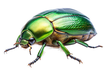 Naklejka premium green beetle bug on a transparent background