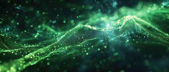 Abstract Green Bokeh Background.