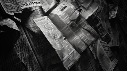Grunge Vintage Newspaper Texture Background