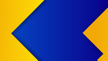 Flat geometric shape background design, Gradient blue and yellow geometric background
