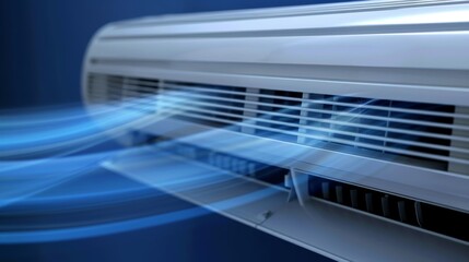 Obraz premium Air Conditioner Blowing Cool Air