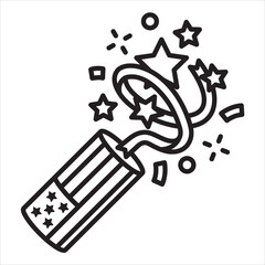 confetti line icon vector illustration.