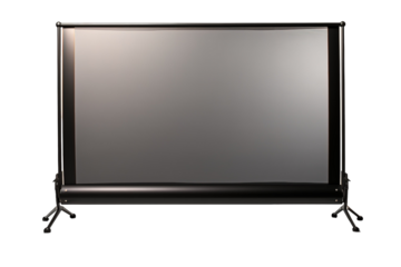 A Portable Projection Screen Ready For Movie Night on a Clear PNG or White Background.