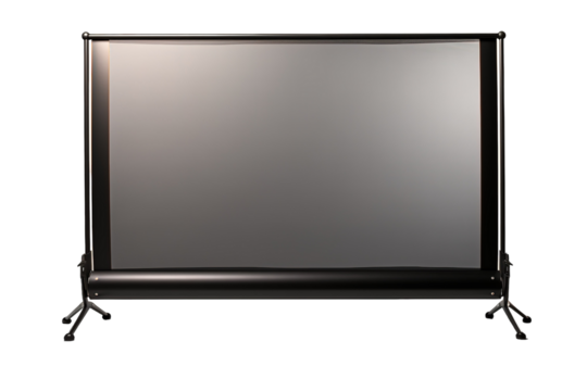 A Portable Projection Screen Ready For Movie Night on a Clear PNG or White Background.