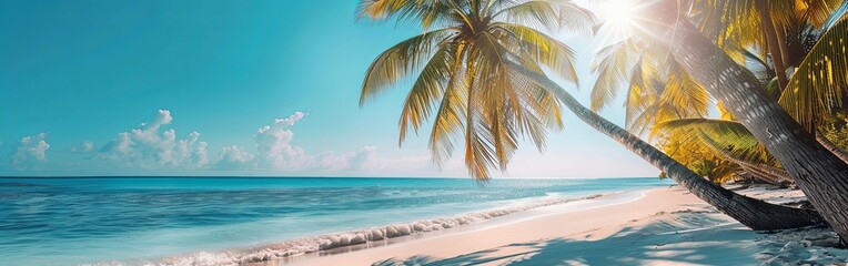 Fototapeta premium Vibrant Tropical Beach Panorama